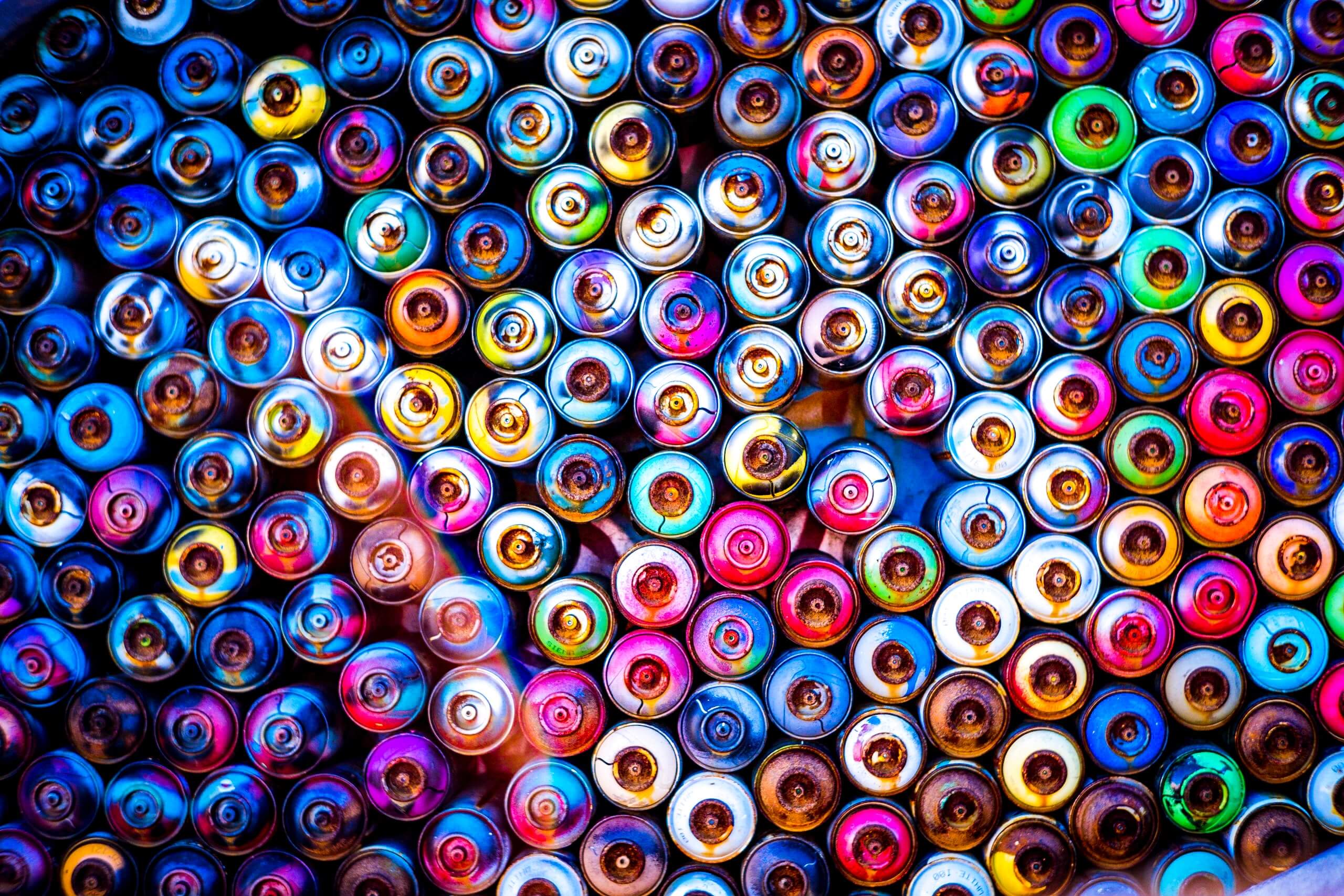 Spraycans in all colors