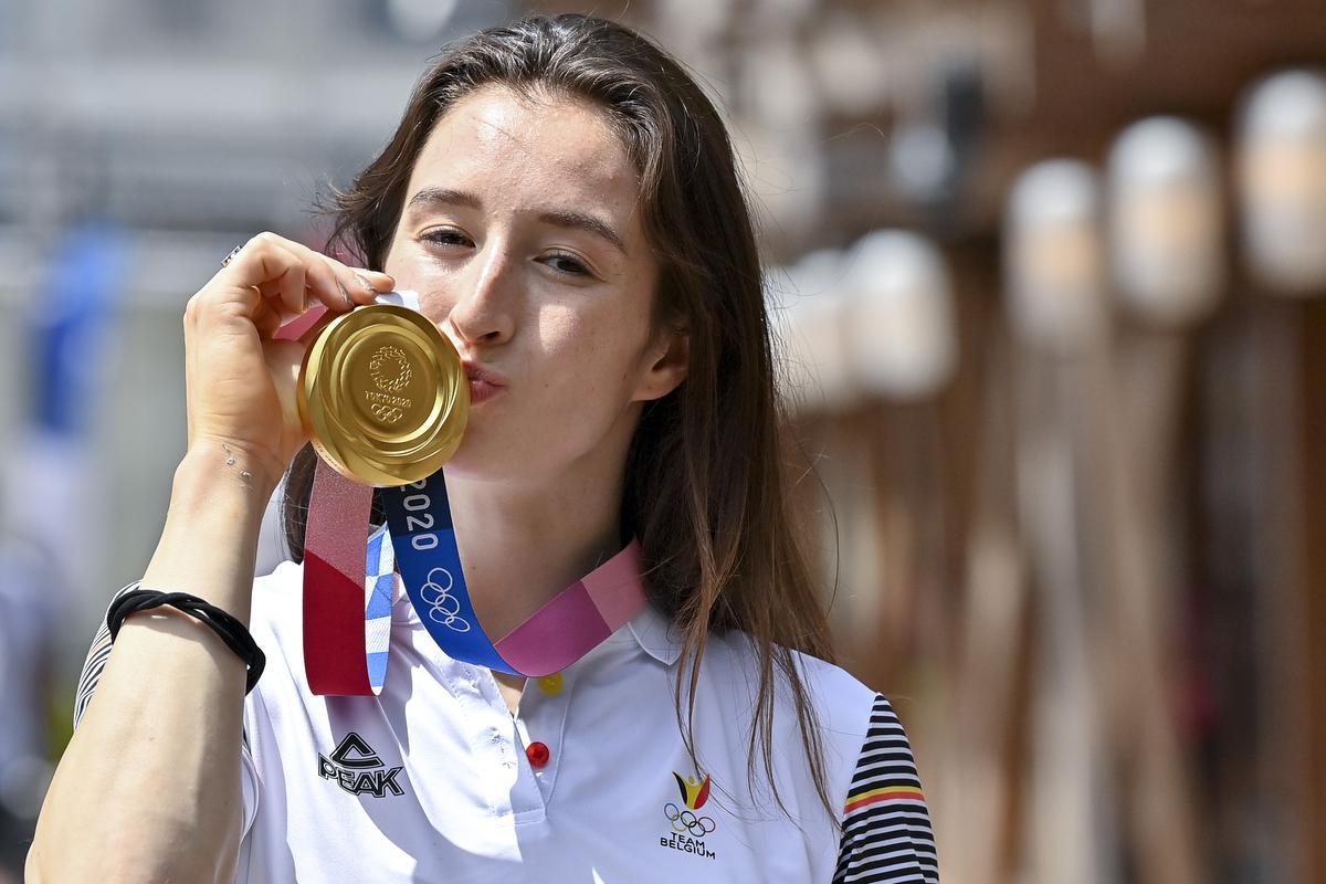 Nina Derwael won goud op de Olympische spelen
